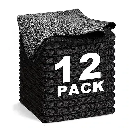 WEAWE Black Microfiber Cleaning Cloth 13