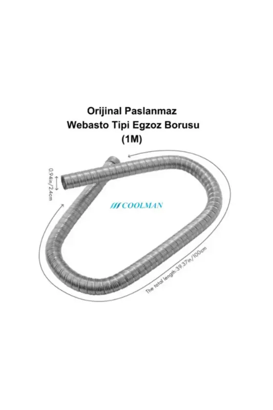 Webasto Tipi Egzoz Borusu Paslanmaz Krom 60cm - MEKANİK - 3