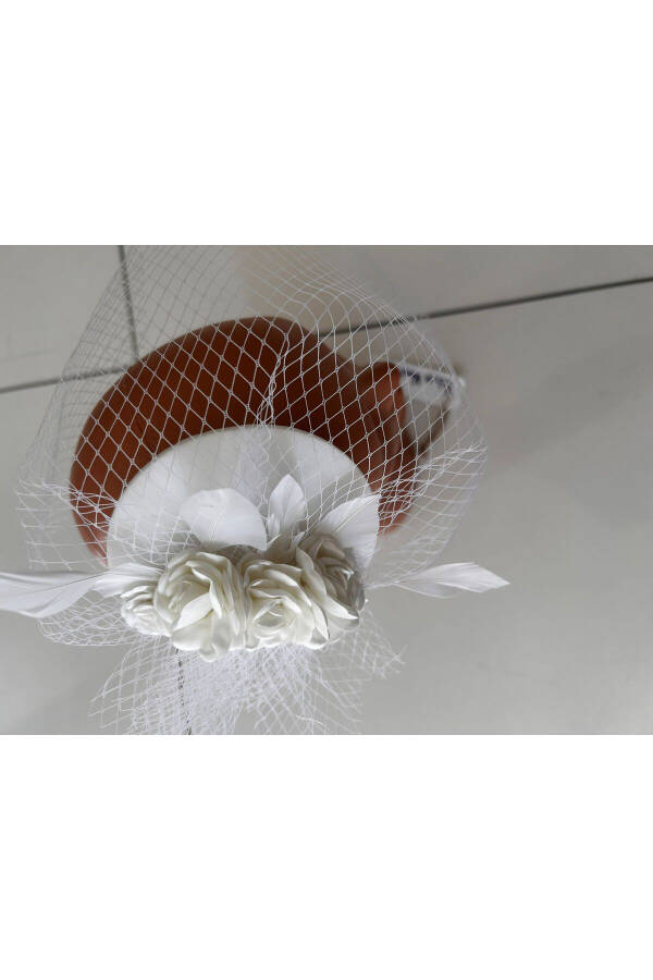 Wedding Accessory, Wedding Cap Veil, Wedding Hat, Wedding Cap, Bridal Hat, Veil, Tulle Bridal Comb - 15