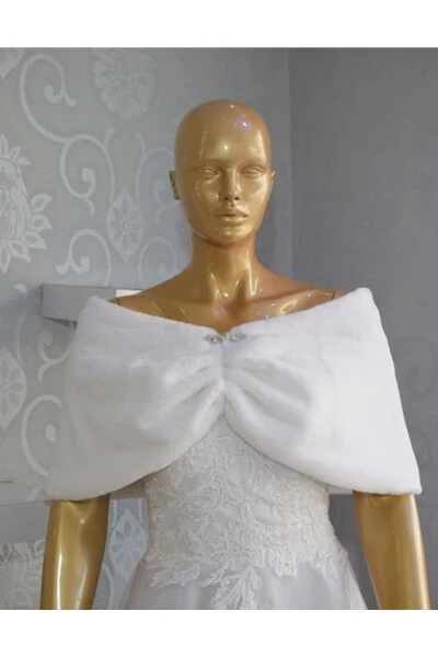 Wedding Fur-Bridal Jacket-Wedding Bolero-Wedding Stole-Wedding Fur-Shawl-Bridal Accessories-Evening Shawl - Modazone