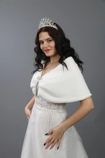 Wedding Fur-Bride Jacket-Wedding Bolero-Wedding Stole-Wedding Fur-Wedding Accessories-Evening Shawl - Modazone (1)