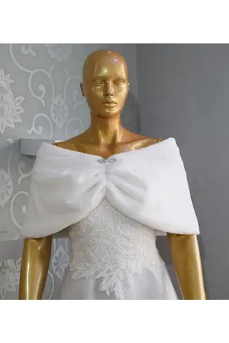 Wedding Fur-Bride Jacket-Wedding Bolero-Wedding Stole-Wedding Fur-Wedding Accessories-Evening Shawl - 8