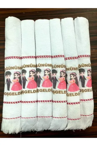 Wedding Towel Car Towel Convoy Towel 12-Pack. Pink Bride 2-WHITE 61 - 1