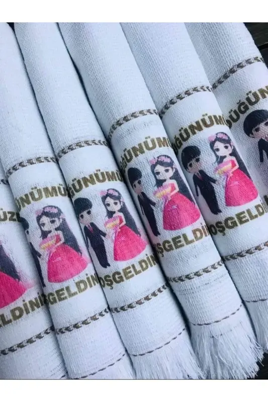 Wedding Towel Car Towel Convoy Towel 12-Pack. Pink Bride 2-WHITE 61 - 8