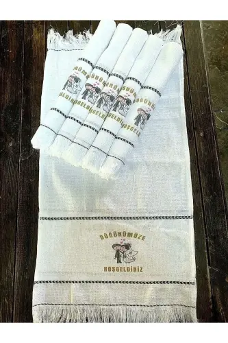 Wedding Towel Car Towel Convoy Towel 12 Pieces, Welcome to our wedding. okuluk.yörük Toy Dəsmal-white - 3
