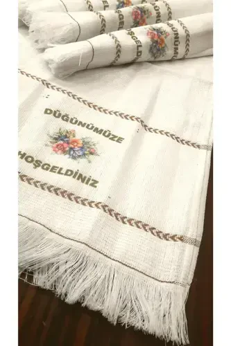 Wedding Towel Car Towel Convoy Towel. Pack of 12, Flower 2-white rose - 3