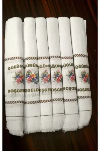 Wedding Towel Car Towel Convoy Towel. Pack of 12, Flower 2-white rose - 5
