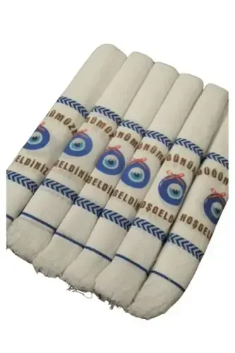 Wedding Towel Car Towel Convoy Towel White Nzr (Pack of 12) Nazar 3-white32 - YÖRÜK TUHAFIYE (1)