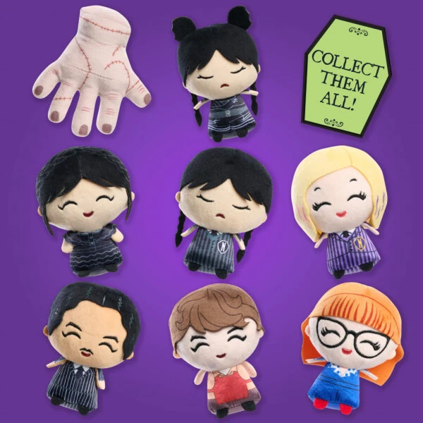 Wednesday Collectible Mini Plush, Officially Licensed Kids Toys for Ages 3 and Up by Just Play, Kids Toys for Ages 3 up - 5