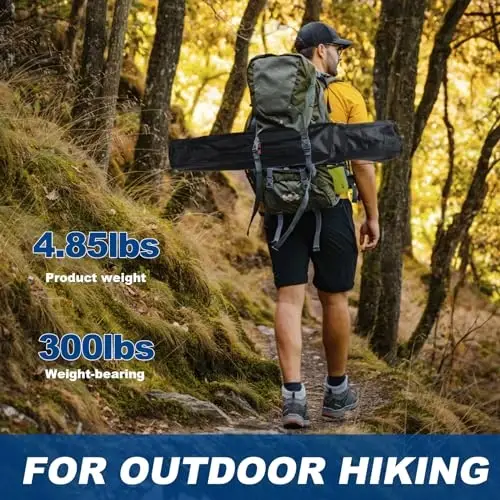 WEIDIORME 2 Pack Lightweight Camping Chairs, 300LBS Heavy-Duty Portable Folding Chairs with Carry Bag, Compact Design for Camping, Beach, Picnics, and Outdoor Event - 4