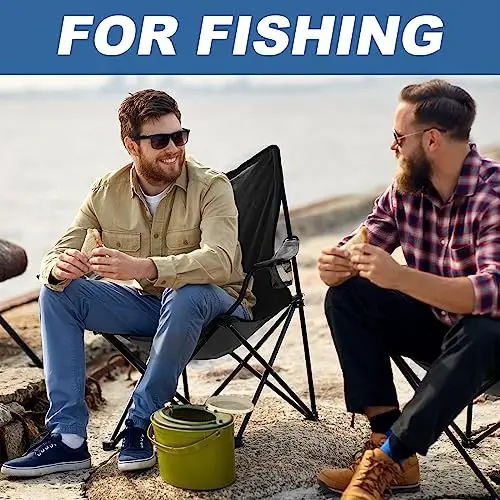 WEIDIORME 2 Pack Lightweight Camping Chairs for Adults & Teens, 250LBS Capacity Foldable Portable Chairs with Carry Bag, Compact Design for Camping, Beach, Picnics, and Outdoor Events - 7