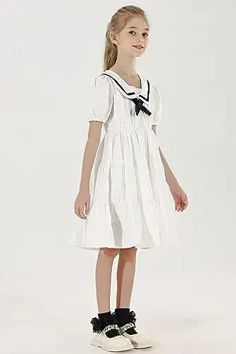 WEIDUAINI Baby Girls Socks Black and White Turn Cuff Lace Bow Ruffle Socks for Kids and Infants Toddlers - 2