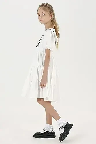 WEIDUAINI Chaqaloq qizlar uchun paypoqlar Qora va oq rangli dantelli kamonli paypoqlar Bolalar va chaqaloqlar uchun - 3