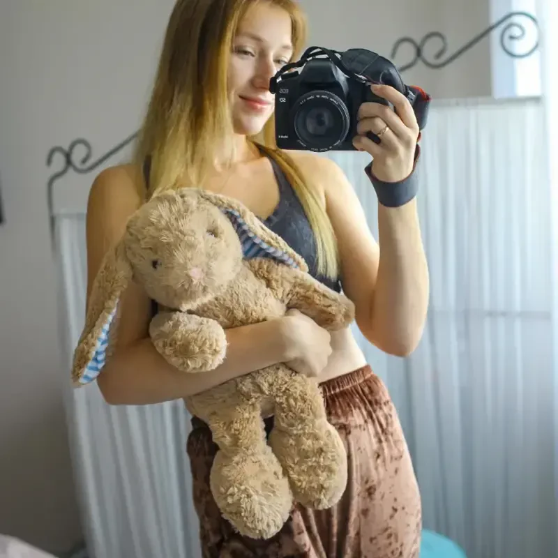 WEIGEDU Qudaloq Quyon O'yinchoqlari Pluş O'yinchoqlar Qiz do'sti Katta yoshlilar Bolalar uchun Pasxa Tug'ilgan kun Rojdestvo sovg'alari, 17.7 dyum - 3