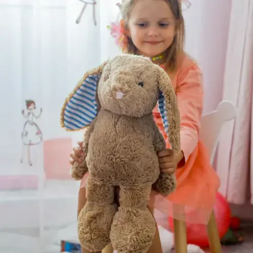 WEIGEDU Qudaloq Quyon O'yinchoqlari Pluş O'yinchoqlar Qiz do'sti Katta yoshlilar Bolalar uchun Pasxa Tug'ilgan kun Rojdestvo sovg'alari, 17.7 dyum - 4