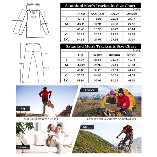 Weilanxin Men's Tracksuits Sweatsuits for Men Set Track Suits 2 Piece Casual Athletic Jogging Warm Up Full Zip Sweat Suits Black L - 7