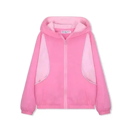 WELAKEN lightweight Jacket for Girls Kids & Toddler II Girls' Print Water-resistant Jacket 