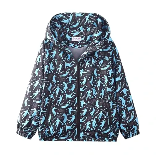 WELAKEN Girls Kids & Toddler II qizlar uchun yengil kurtka, qizlar bosma suvga chidamli kurtka - MODAZONE