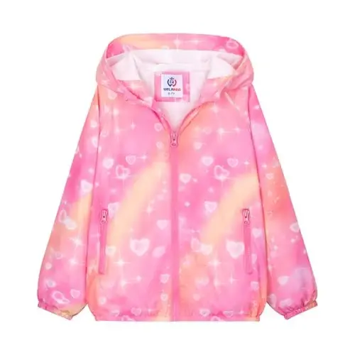 WELAKEN lightweight Jacket for Girls Kids & Toddler II Girls' Print Water-resistant Jacket - 1
