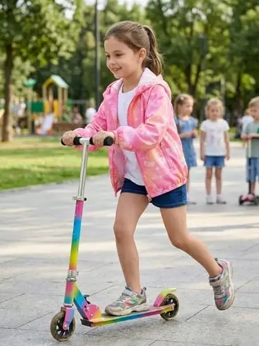 WELAKEN lightweight Jacket for Girls Kids & Toddler II Girls' Print Water-resistant Jacket - WELAKEN (1)