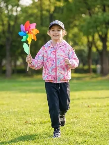 WELAKEN lightweight Jacket for Girls Kids & Toddler II Girls' Print Water-resistant Jacket - 3