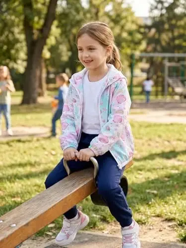 WELAKEN lightweight Jacket for Girls Kids & Toddler II Girls' Print Water-resistant Jacket - 2