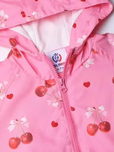 WELAKEN lightweight Jacket for Girls Kids & Toddler II Girls' Print Water-resistant Jacket - 4