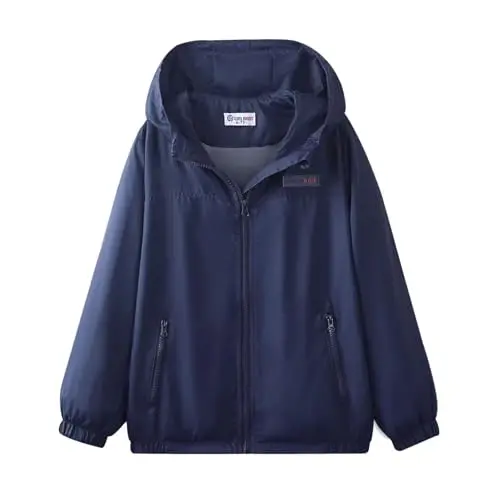 WELAKEN lightweight Jacket for Girls Kids & Toddler II Girls' Print Water-resistant Jacket 
