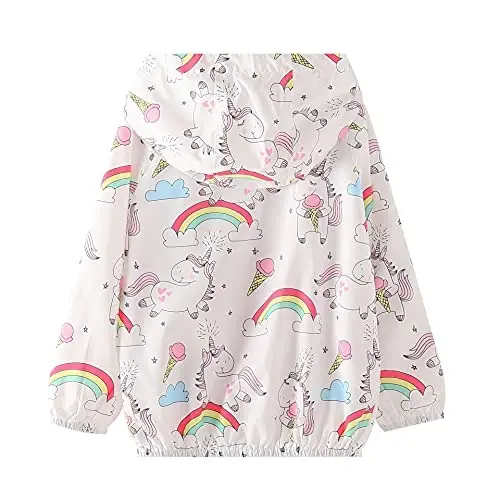 WELAKEN lightweight Jacket for Girls Kids & Toddler II Girls' Print Water-resistant Jacket - WELAKEN (1)