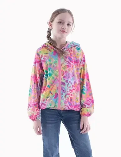 WELAKEN lightweight Jacket for Girls Kids & Toddler II Girls' Print Water-resistant Jacket - 2