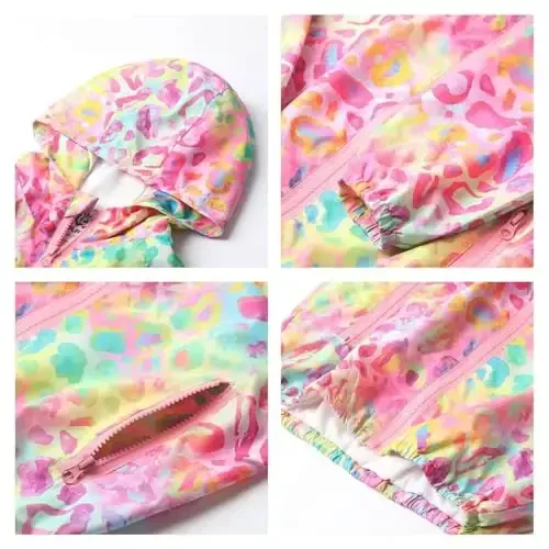 WELAKEN lightweight Jacket for Girls Kids & Toddler II Girls' Print Water-resistant Jacket - 6