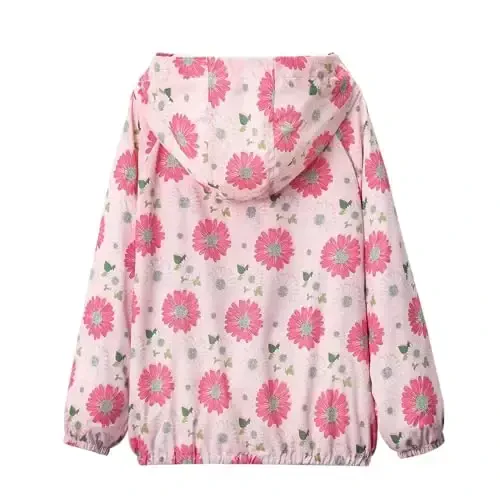 WELAKEN lightweight Jacket for Girls Kids & Toddler II Girls' Print Water-resistant Jacket - WELAKEN (1)