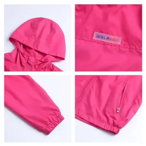 WELAKEN lightweight Jacket for Girls Kids & Toddler II Girls' Print Water-resistant Jacket - 3