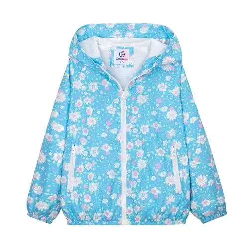 WELAKEN lightweight Jacket for Girls Kids & Toddler II Girls' Print Water-resistant Jacket - 1