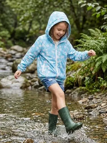 WELAKEN lightweight Jacket for Girls Kids & Toddler II Girls' Print Water-resistant Jacket - 2