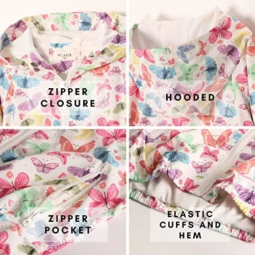 WELAKEN lightweight Jacket for Girls Kids & Toddler II Girls' Print Water-resistant Jacket - 3