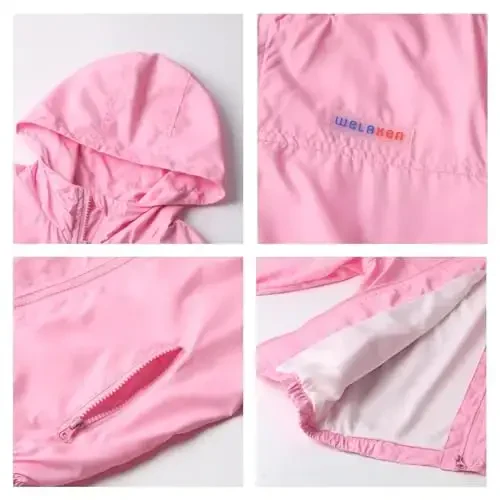 WELAKEN lightweight Jacket for Girls Kids & Toddler II Girls' Print Water-resistant Jacket - 3