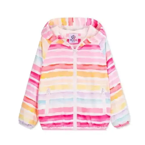 WELAKEN lightweight Jacket for Girls Kids & Toddler II Girls' Print Water-resistant Jacket - 1