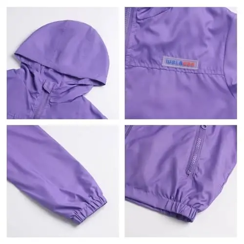 WELAKEN lightweight Jacket for Girls Kids & Toddler II Girls' Print Water-resistant Jacket - 7