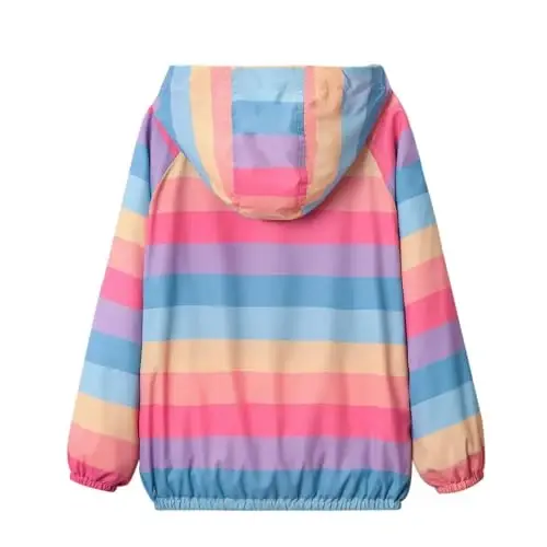 WELAKEN lightweight Jacket for Girls Kids & Toddler II Girls' Print Water-resistant Jacket - WELAKEN (1)