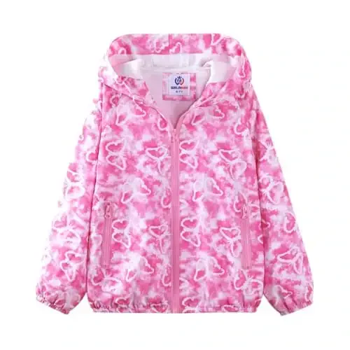 WELAKEN lightweight Jacket for Girls Kids & Toddler II Girls' Print Water-resistant Jacket - 1