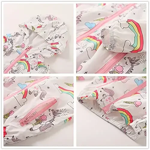 WELAKEN lightweight Jacket for Girls Kids & Toddler II Girls' Print Water-resistant Jacket - 4