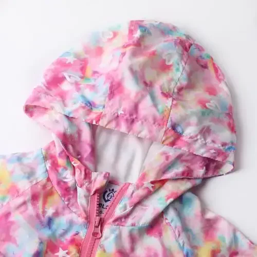 WELAKEN lightweight Jacket for Girls Kids & Toddler II Girls' Print Water-resistant Jacket - 3