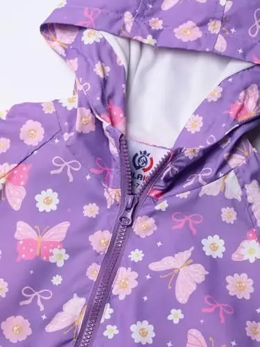 WELAKEN lightweight Jacket for Girls Kids & Toddler II Girls' Print Water-resistant Jacket - 4