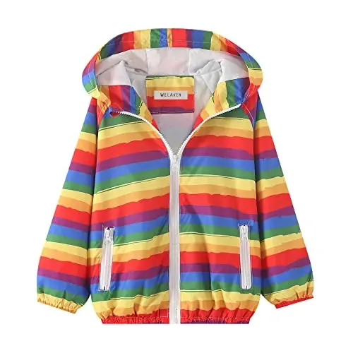 WELAKEN lightweight Jacket for Girls Kids & Toddler II Girls' Print Water-resistant Jacket - 1