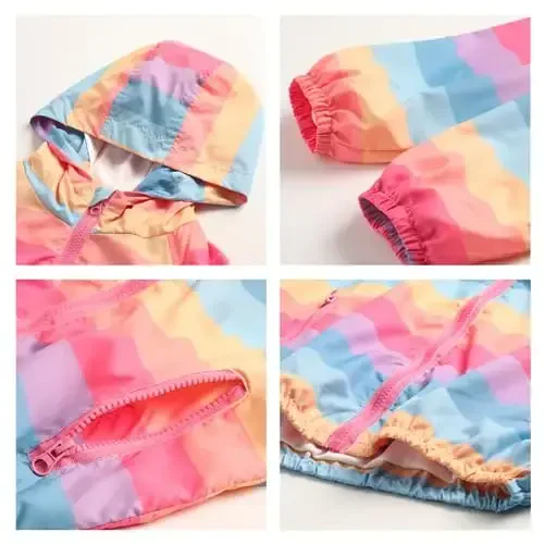 WELAKEN qizlar bolalar va chaqaloqlar uchun engil kurtka II Qizlar uchun suvga chidamli kurtka - 4