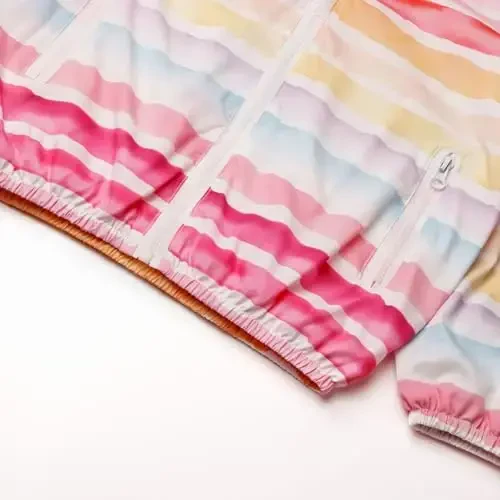 WELAKEN qizlar uchun yengil kurtka Bolalar va kichkintoylar II Qizlar bosma suvga chidamli kurtka - 5