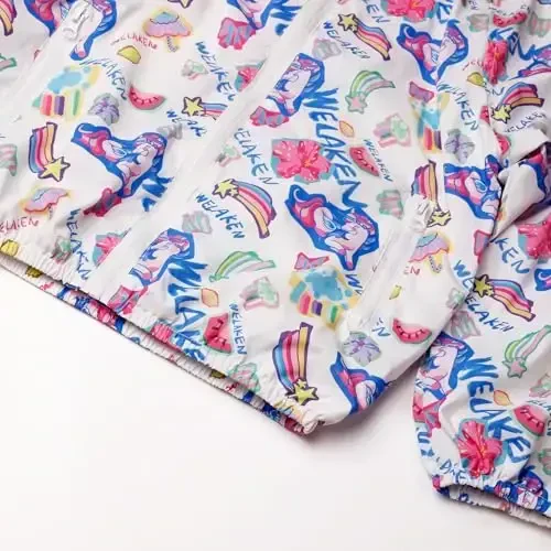 WELAKEN qizlar va bolalar uchun engil kurtka II Qizlar uchun suv o'tkazmaydigan kurtka - 6