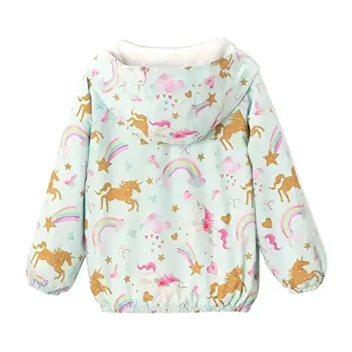 WELAKEN lightweight Jacket for Girls Kids & Toddler II Girls' Print Water-resistant Jacket - WELAKEN (1)
