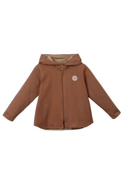 Wellington Zipper Detailed Hooded Girls' Cardigan (Ages 3-6) - 1